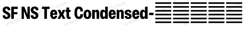 SF NS Text Condensed字体转换